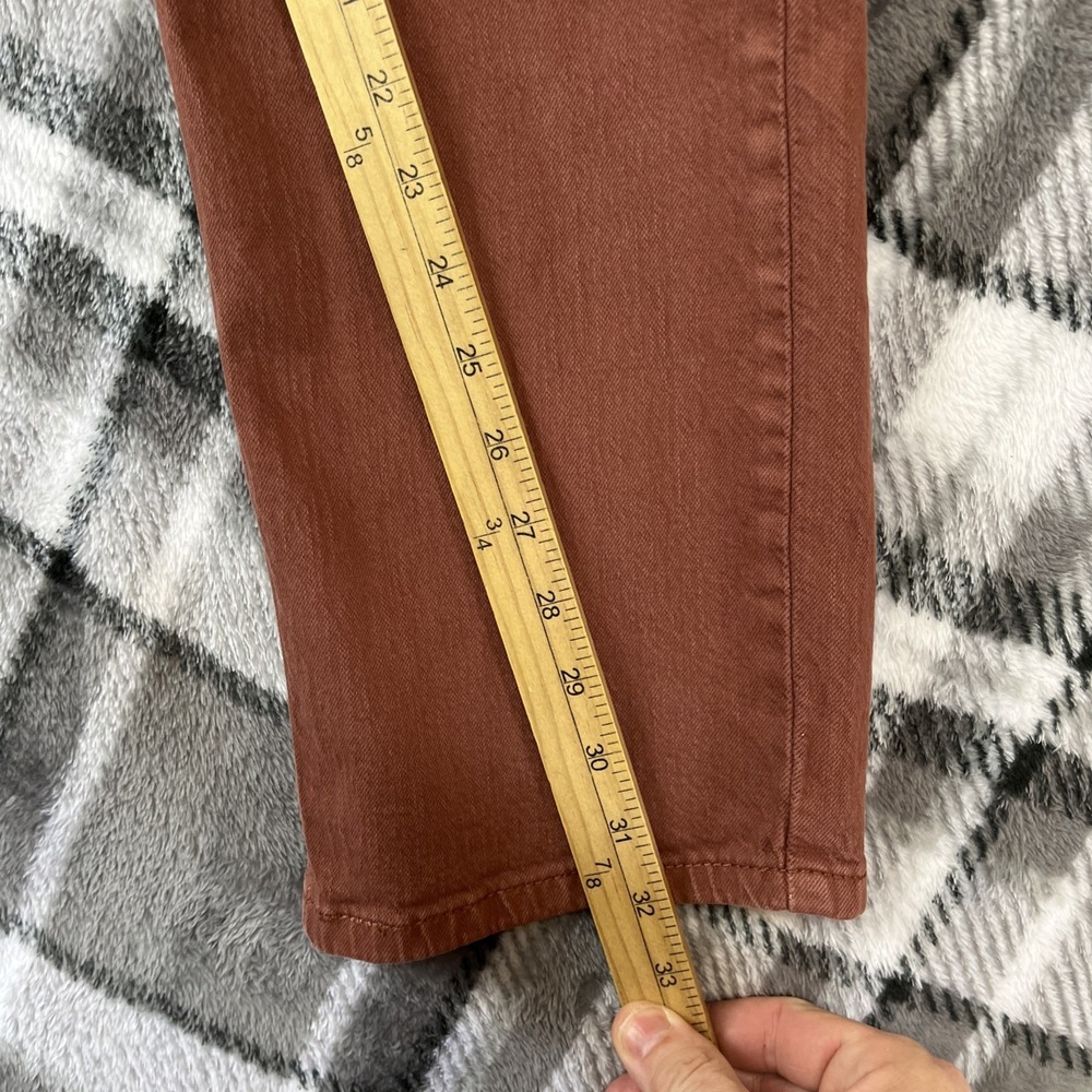 Levi's 511 Slim Fit Jeans Mens 38x32 Rust Red Denim Stretch Slim Straight W36L32 - Picture 10 of 12